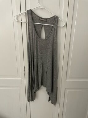 Addie Size Small Gray Keyhole Tank Top